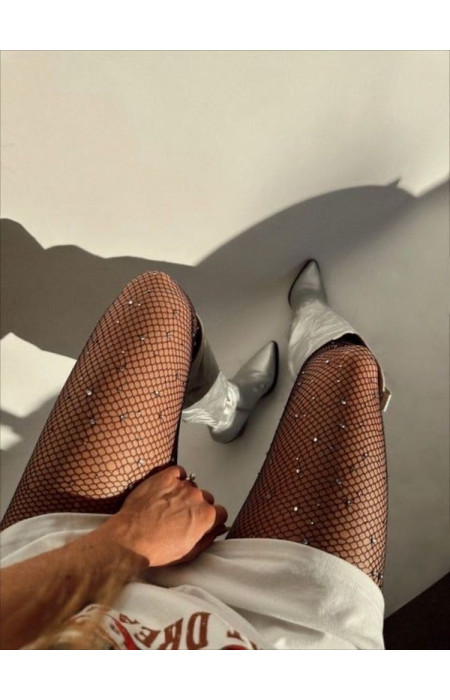 DIAMOND BLACK STRASS TIGHTS