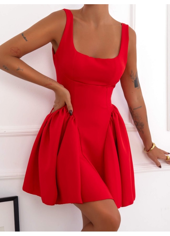 RED MINI DRESS - MAYA