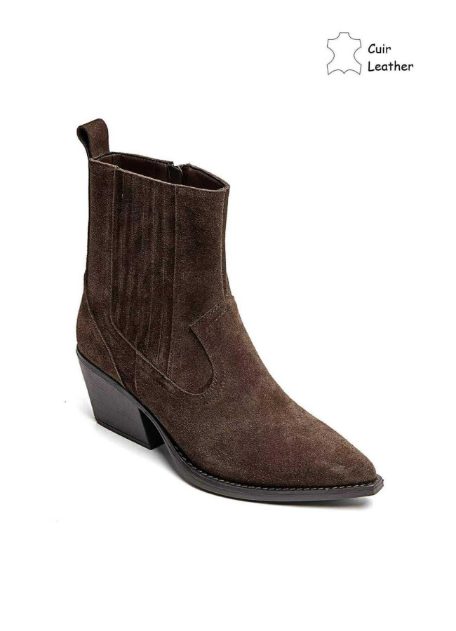 BROWN LEATHER BOOTS - EDDIE