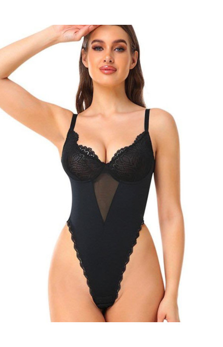 SHAPERFIT BLACK BODYSUIT - CATRIN