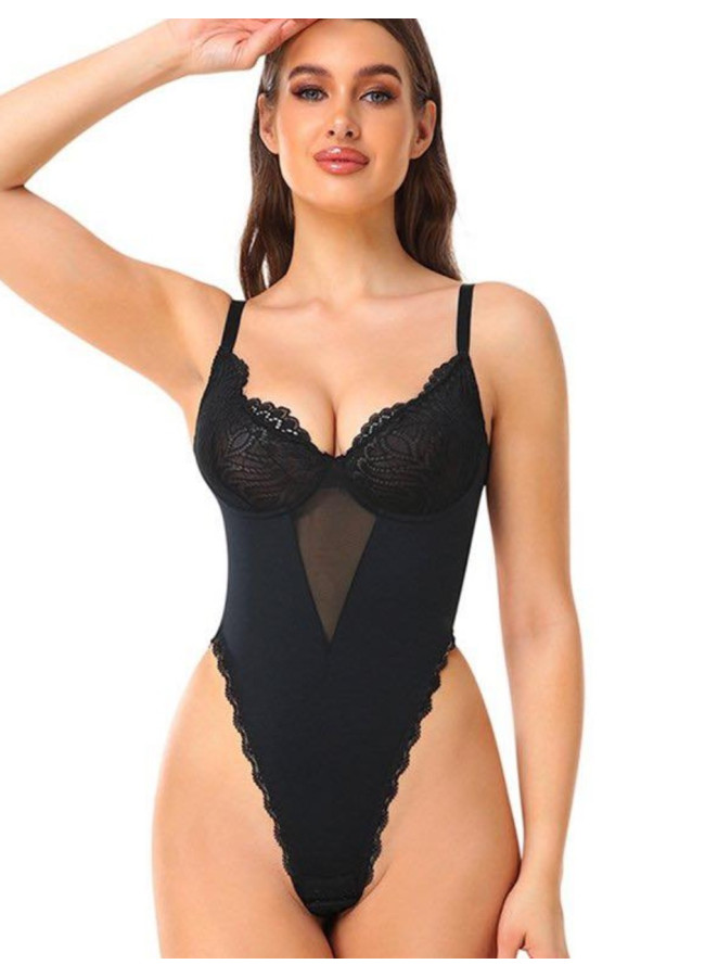 SHAPERFIT BLACK BODYSUIT - CATRIN