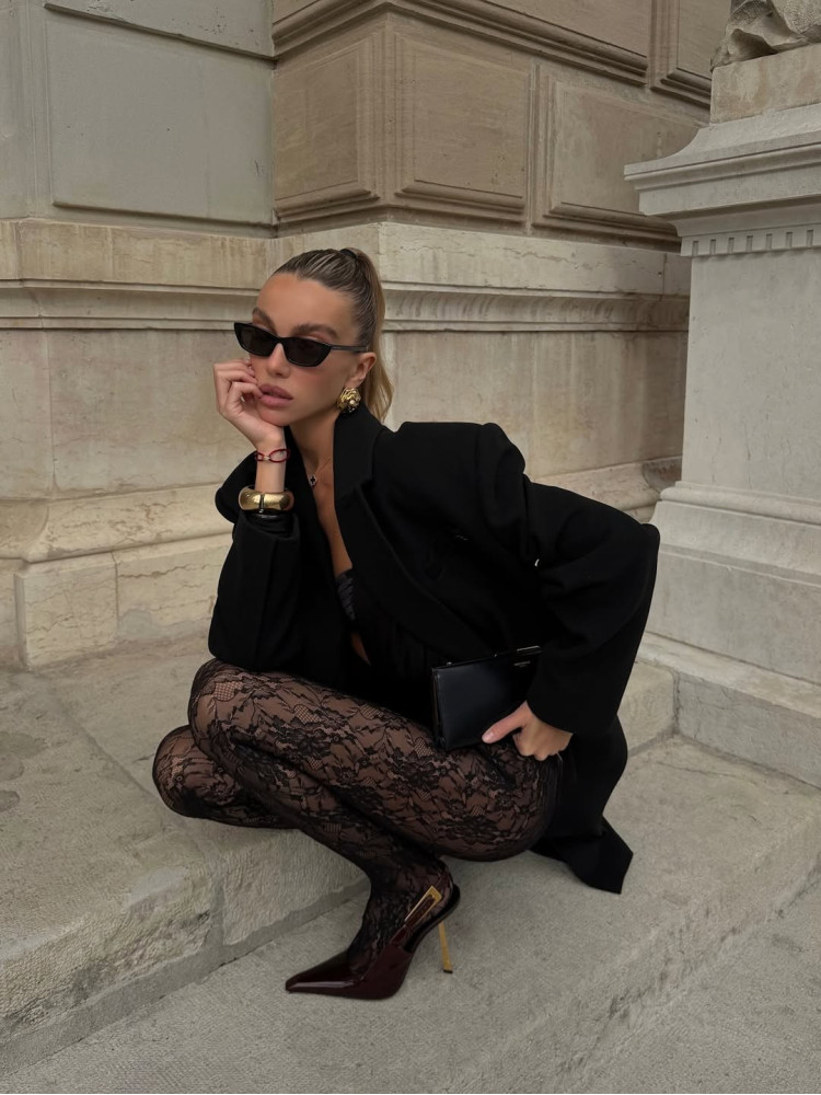 ACE BLACK LACE TIGHTS