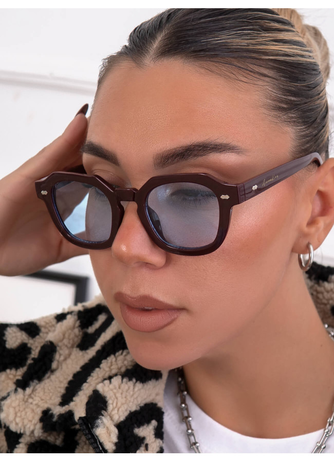 ANNAKEY CITY WINE BLUE SUNGLASSES