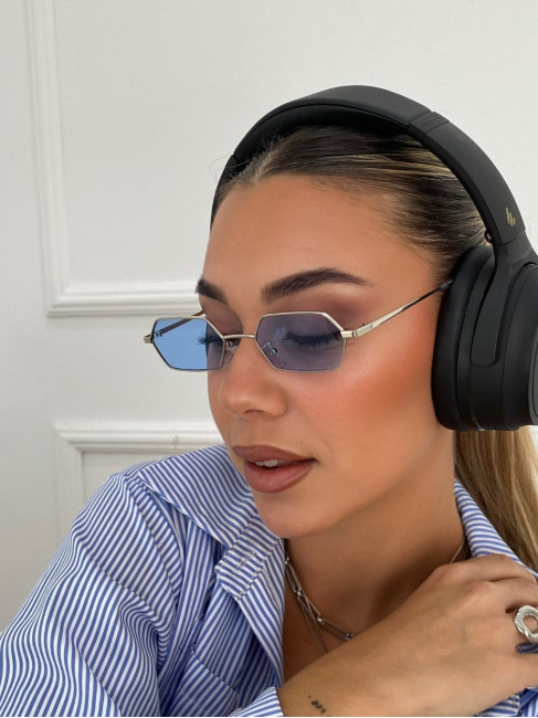 ANNAKEY BOSTON SILVER BLUE SUNGLASSES