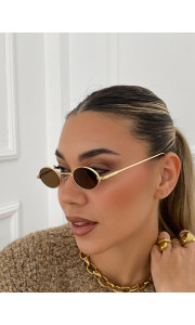 ANNAKEY HILTON GOLD BROWN  SUNGLASSES