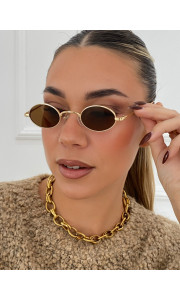 ANNAKEY HILTON GOLD BROWN  SUNGLASSES