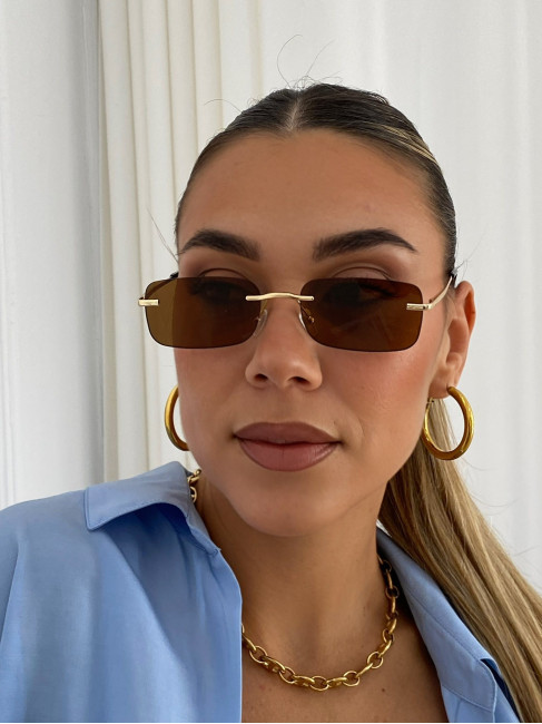 ANNAKEY OASIS GOLD BROWN  SUNGLASSES