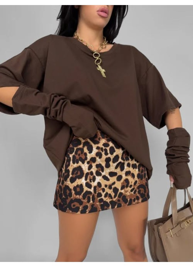 MINI LEOPARD SKIRT - REGAN