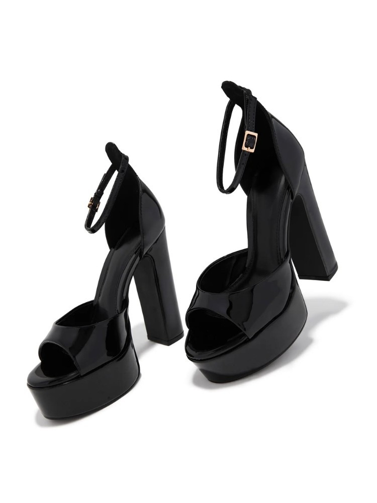 BLACK LOUSTRIN SANDALS - SEBASTIANE