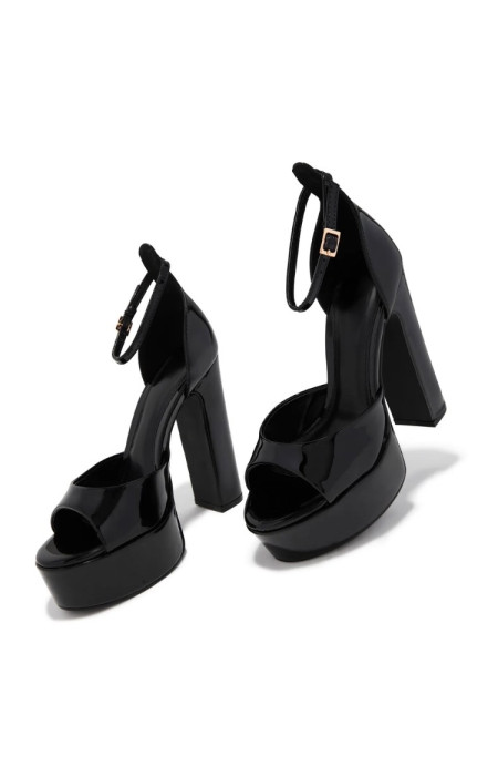 BLACK LOUSTRIN SANDALS - SEBASTIANE