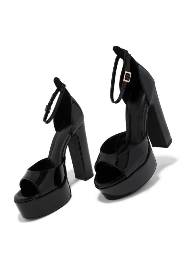 BLACK LOUSTRIN SANDALS - SEBASTIANE