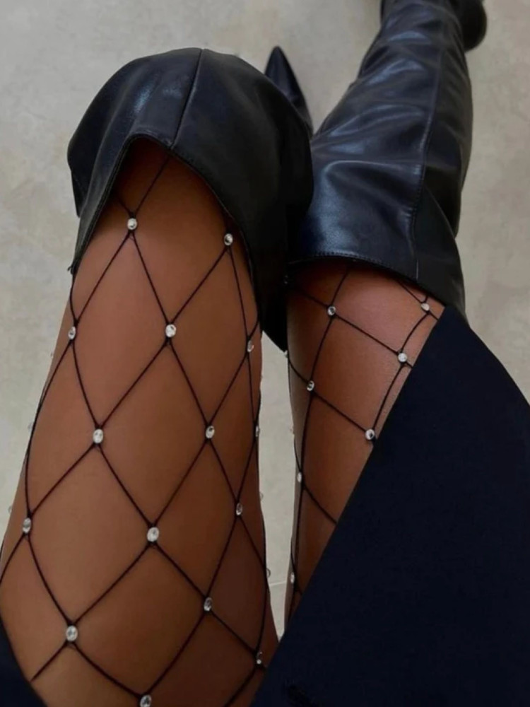 TIGHTS NET WITH STRASS - SARAH