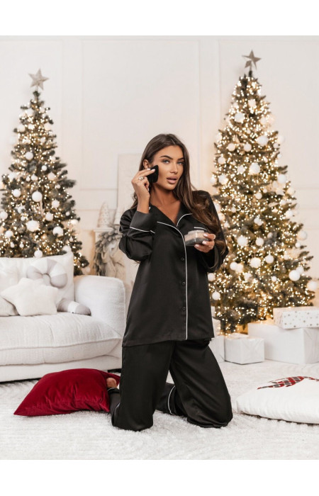 MILLER BLACK SATIN PYJAMA