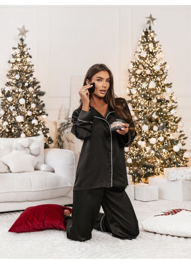 MILLER BLACK SATIN PYJAMA