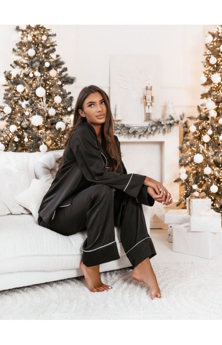 MILLER BLACK SATIN PYJAMA