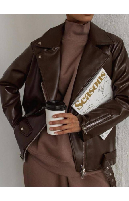 BROWN PORTER OVERSIZED JACKET