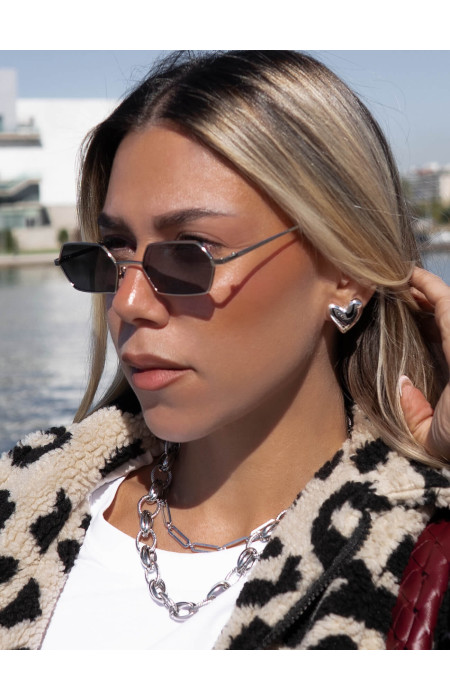 ANNAKEY BOSTON SILVER BLACK SUNGLASSES