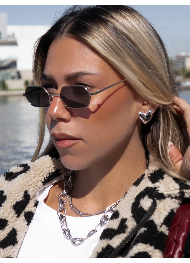 ANNAKEY BOSTON SILVER BLACK SUNGLASSES