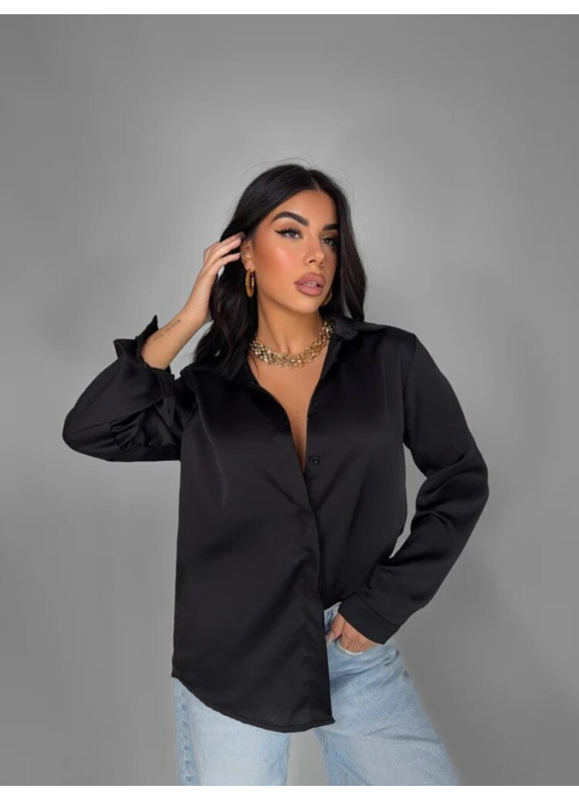 CLODE BLACK SATIN SHIRT