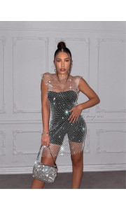 DAKOTA STRASS NET DRESS