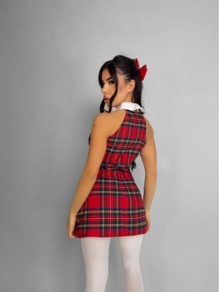 CHECKED DRESS - TARTAN DRESS