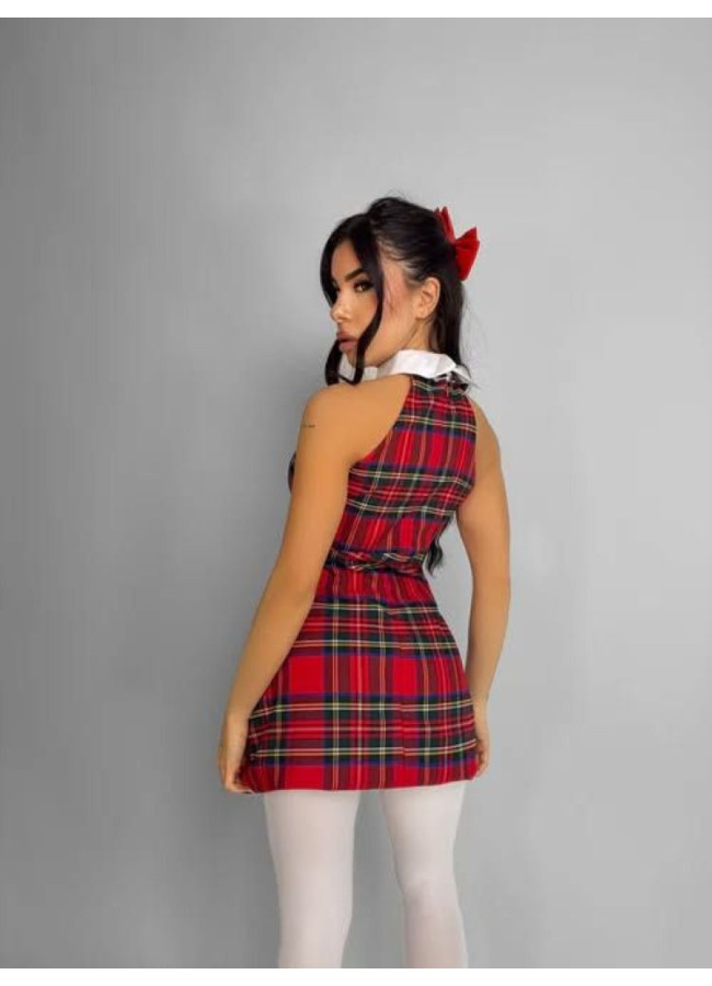 CHECKED DRESS - TARTAN DRESS