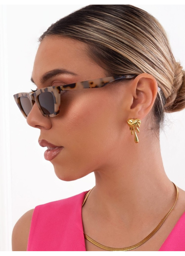 ANNAKEY TATI WHITE LEOPARD SUNGLASSES