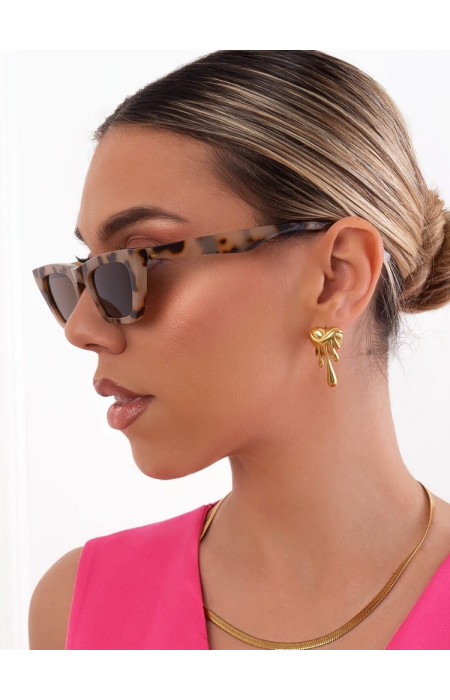 ANNAKEY TATI WHITE LEOPARD SUNGLASSES
