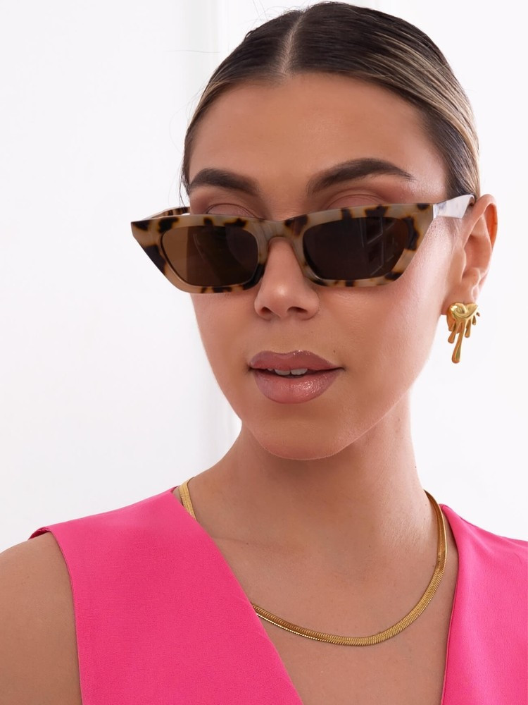 ANNAKEY TATI WHITE LEOPARD SUNGLASSES