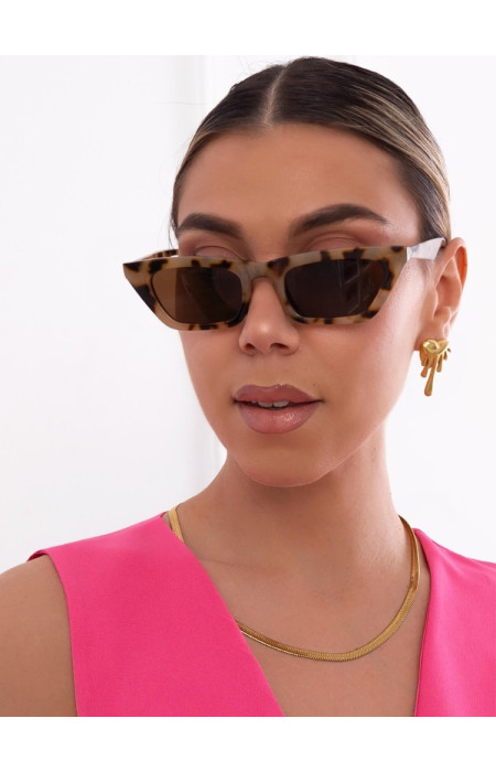 ANNAKEY TATI WHITE LEOPARD SUNGLASSES