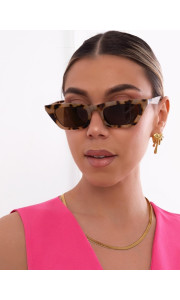 ANNAKEY TATI WHITE LEOPARD SUNGLASSES