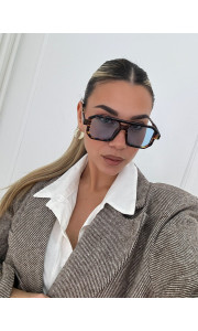 ANNAKEY DENI LEOPARD BLUE SUNGLASSES