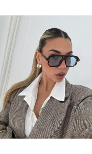 ANNAKEY DENI LEOPARD BLUE SUNGLASSES