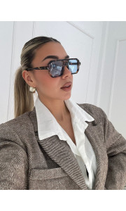 ANNAKEY DENI LEOPARD BLUE SUNGLASSES