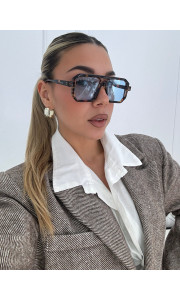 ANNAKEY DENI LEOPARD BLUE SUNGLASSES