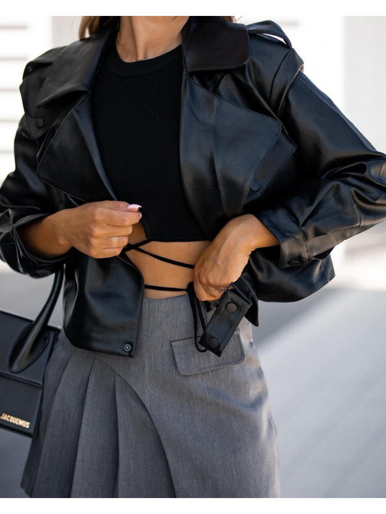 CONAN BLACK ECO LEATHER JACKET
