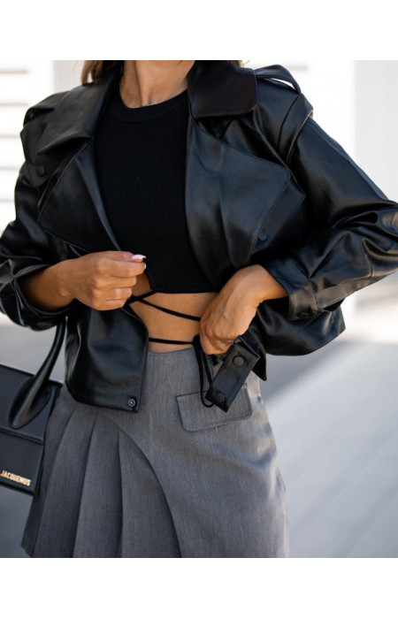 CONAN BLACK ECO LEATHER JACKET
