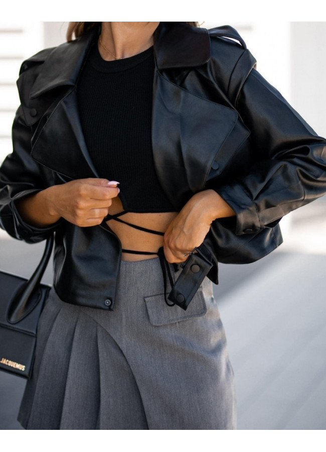 CONAN BLACK ECO LEATHER JACKET