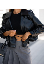 CONAN BLACK ECO LEATHER JACKET
