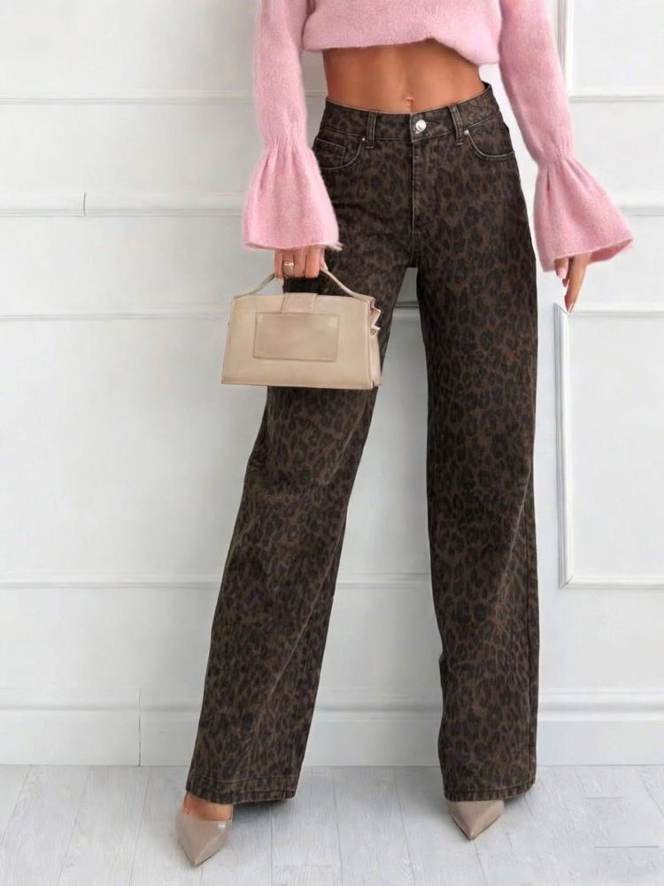 JEANS - LEOPARD DENIM