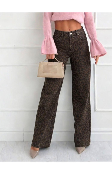 JEANS - LEOPARD DENIM