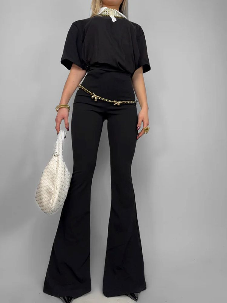 ANGELINA BLACK BELL PANTS