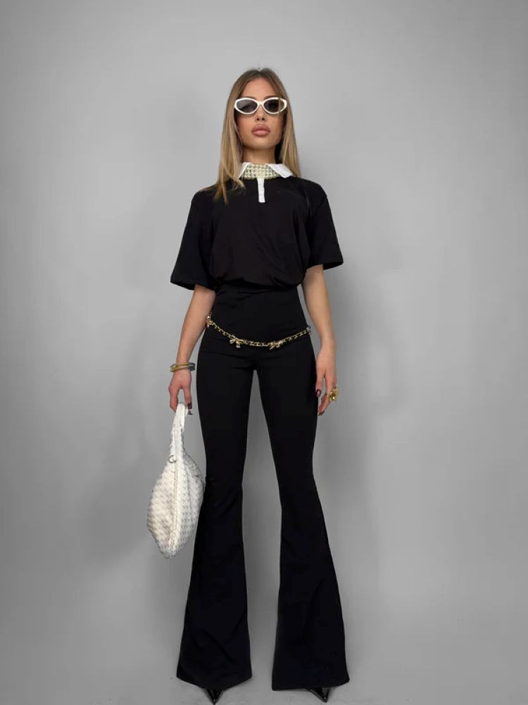ANGELINA BLACK BELL PANTS