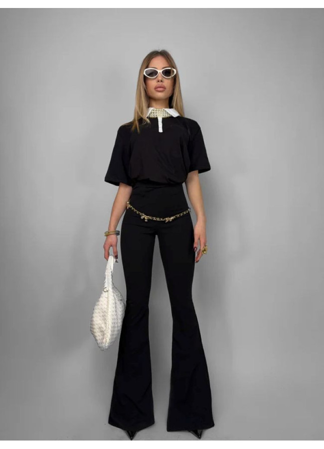 ANGELINA BLACK BELL PANTS