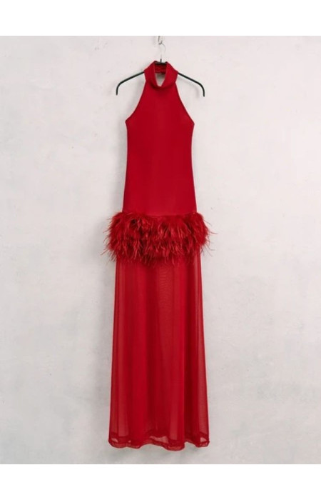 FEARTHER DRESS - ANGELICA