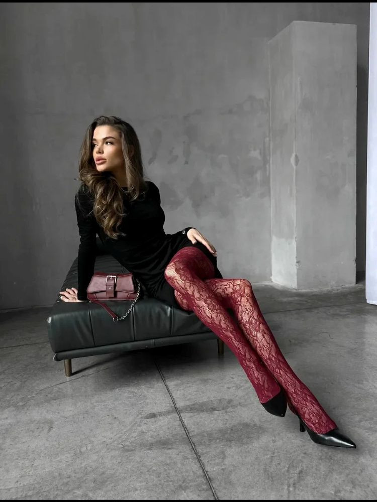 ACE BORDEAUX LACE TIGHTS
