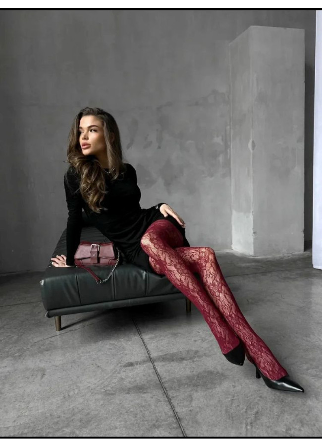 ACE BORDEAUX LACE TIGHTS
