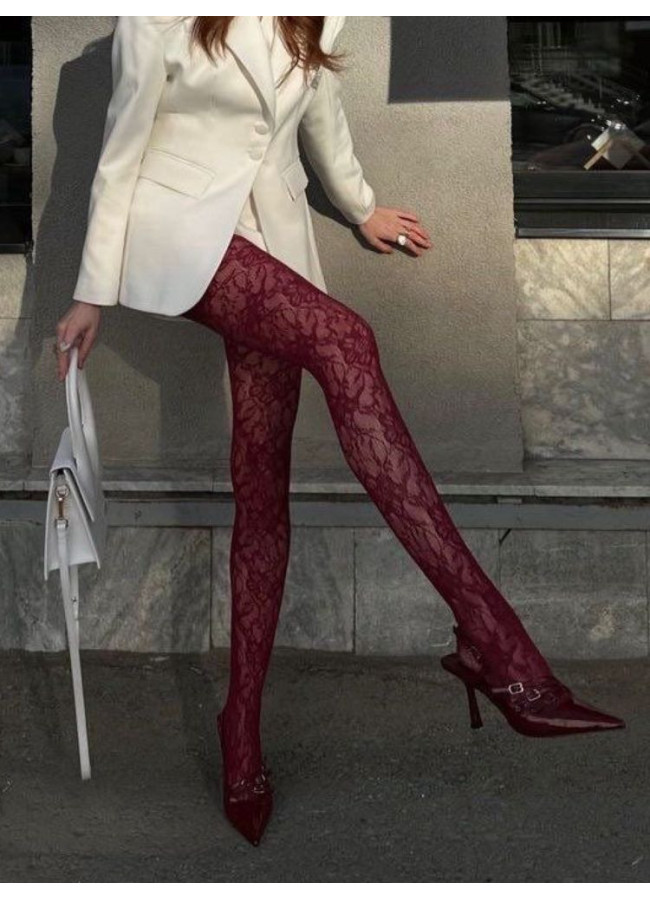 ACE BORDEAUX LACE TIGHTS