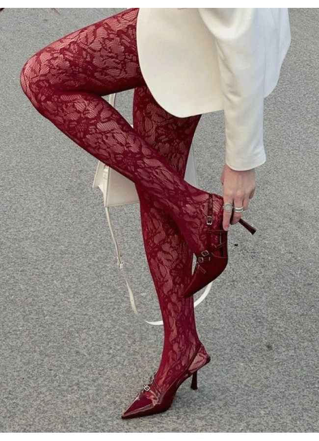 ACE BORDEAUX LACE TIGHTS