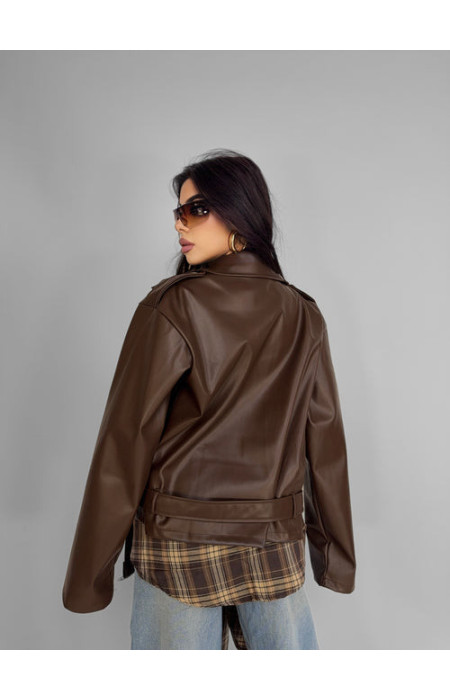 BROWN PORTER OVERSIZED JACKET